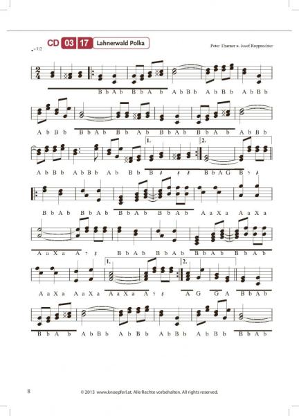 Super3plus, Peter Thurner, Josef Rupprechter, Steirische Harmonika, Griffschrift, Spielheft, Soloband, Polka, Walzer, leicht, ​inkl. Audio-CD, Harmonika Noten, Blick ins Heft