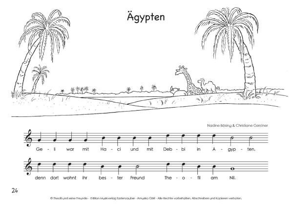 Theofil und seine Freunde, Melodik lernen, leichte Lieder