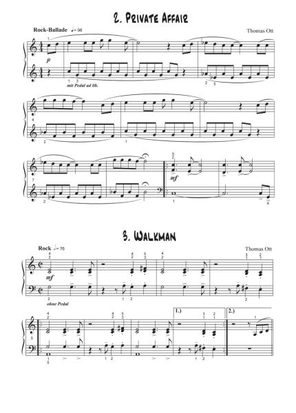 Modern Piano Styles - Band 1, Thomas Ott, Klavier Solo, Klaviernoten, leicht-mittelschwer, 2. Stimme in C und Bb