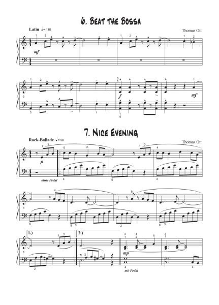 Modern Piano Styles - Band 1, Thomas Ott, Klavier Solo, Klaviernoten, leicht-mittelschwer, 2. Stimme in C und Bb