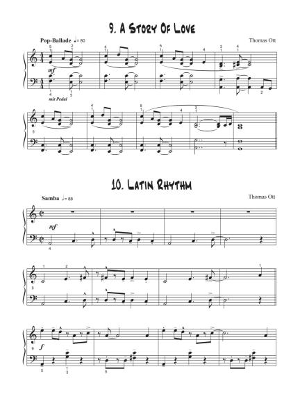 Modern Piano Styles - Band 2, Thomas Ott, Klavier Solo, Klaviernoten, mittelschwer, 2. Stimme in C und Bb