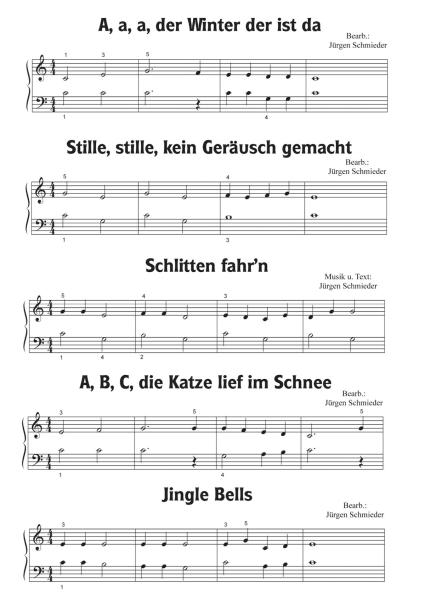 Einfach schöne Weihnachtslieder, Jürgen Schmieder, Klavier Solo, Klavier Noten, Klavier spielen, sehr leicht bis leicht, Anfänger, Klavierunterricht