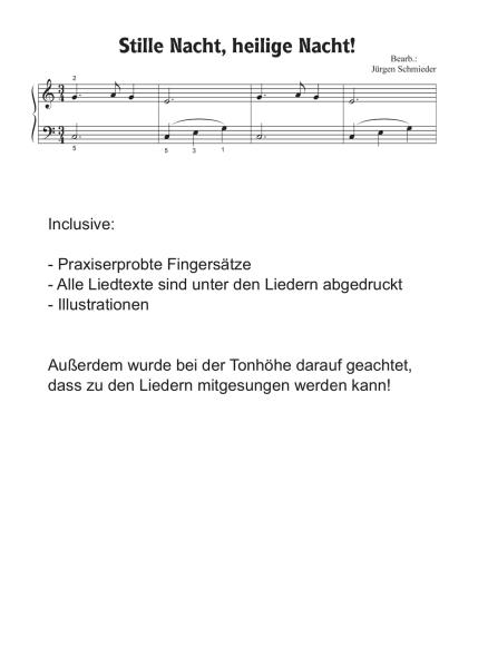 Einfach schöne Weihnachtslieder, Jürgen Schmieder, Klavier Solo, Klavier Noten, Klavier spielen, sehr leicht bis leicht, Anfänger, Klavierunterricht