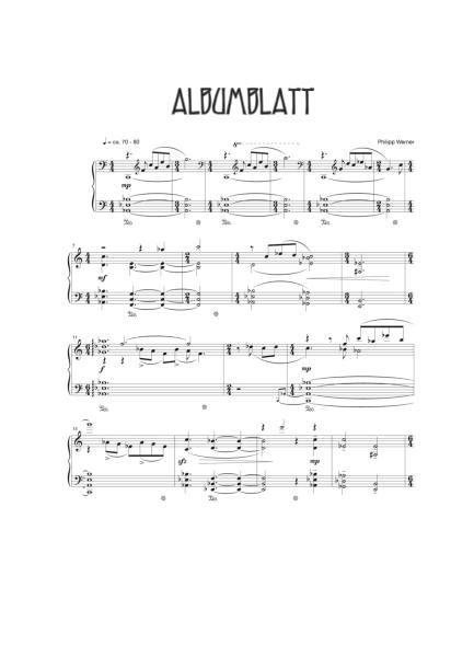 3 lyrische Stücke, Philipp Werner, Klavier-Solo, nach Rainer Maria Rilke, Spielheft, Soloband, mittelschwer-schwer, Klavier Noten, Piano Noten