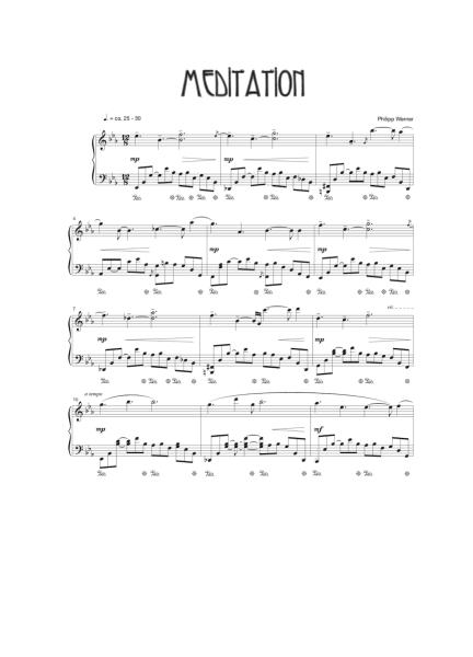 3 lyrische Stücke, Philipp Werner, Klavier-Solo, nach Rainer Maria Rilke, Spielheft, Soloband, mittelschwer-schwer, Klavier Noten, Piano Noten