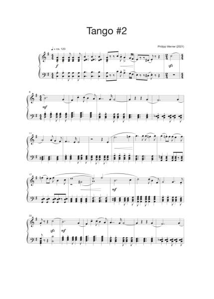 3 Tangos, Philipp Werner, Klavier-Solo, Spielheft, Soloband, mittelschwer-schwer, Klavier Noten, Piano Noten