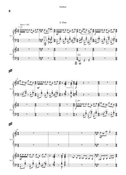 2 SMS - Two Short Music Stories, Stefan Hippe, Originalomposition für Akkordeon Duo, Melodiebass MIII, schwer, Duett, zweisätzig, Duo-Band, Akkordeon Noten