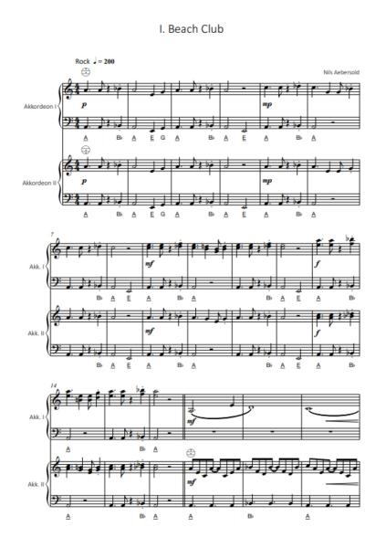 Travel Moments, Nils Aebersold, Akkordeon-Duo, Duett, Suite in 4 Sätzen, mittelschwer, gemeinsam musizieren, Akkordeon Noten, Notenbeispiel