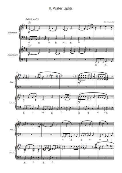 Travel Moments, Nils Aebersold, Akkordeon-Duo, Duett, Suite in 4 Sätzen, mittelschwer, gemeinsam musizieren, Akkordeon Noten, Beispielseite