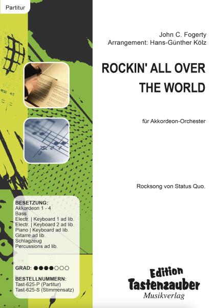 Rockin' All over the World, Status Quo, John C. Fogerty, Hans-Günther Kölz, Akkordeonorchester, Rock-Hymne, mittelschwer, Unterhaltungsmusik, Akkordeon Noten, Cover