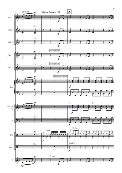Take Me Home, Country Roads, John Denver, Bill Danoff, Taffy Nivert, Jonathan Kruspel, , Akkordeon-Orchester, Tophit, Megahit, Countrysong, Partysong, leicht-mittelschwer, inkl. Easy-Stimme, Akkordeon Noten, Unterhaltungsmusik, Partymusik, Notenbeispiel
