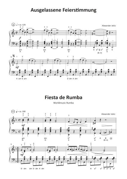Einfach schöne Weltmusik, Alexander Jekic, Akkordeon-Solo, Standardbass MII, Spielheft, Soloband, Vorspiel, Konzert, Akkordeonunterricht, World Music, leicht, Anfänger, Wiedereinsteiger,inkl. Online-Audio, Akkordeon Noten, Beispielseite