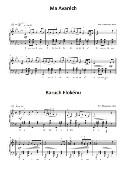 Einfach schöne Klezmer-Melodien, Alexander Jekic, Akkordeon-Solo, Standardbass MII, Spielheft, Soloband, Vorspiel, Konzert, Akkordeonunterricht, leicht, Anfänger, Wiedereinsteiger, inkl. Online-Audio, Akkordeon Noten, Ansichtsseite