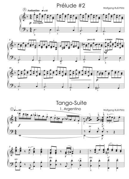 Kontraste, Wolfgang Ruß, Akkordeon-Solo, Standardbass, MII, Mittelstufe, Oberstufe, Akkordeon Noten, Tango, Variationen, Volkslied