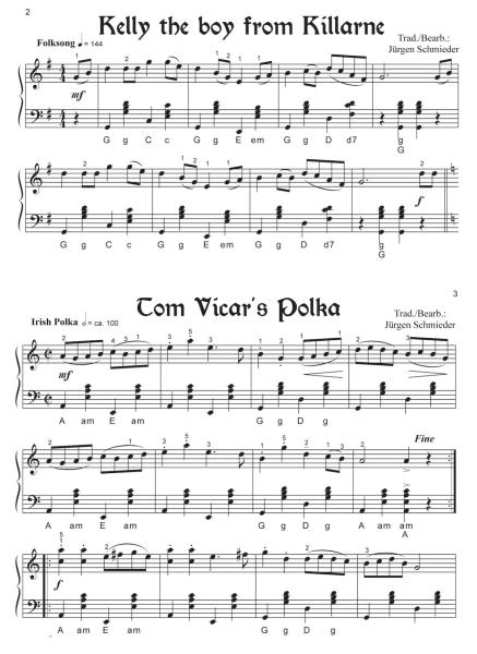 Irish Songs 1, Jürgen Schmieder, Akkordeon Solo, Standardbass MII, ​Soloband, Spielheft, mittelschwer, Irland, Jugendwettbewerbe, Akkordeon Noten