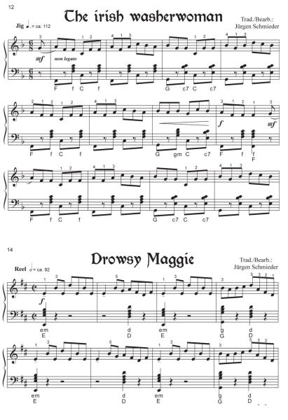 Irish Songs 1, Jürgen Schmieder, Akkordeon Solo, Standardbass MII, ​Soloband, Spielheft, mittelschwer, Irland, Jugendwettbewerbe, Akkordeon Noten