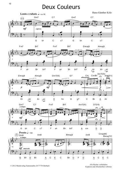 Jazzy Tunes 1, Hans-Günther Kölz, Akkordeon Solo, Standardbass MII, Jazz, Originalkomposition, mittelschwer-schwer, Akkordeon Noten