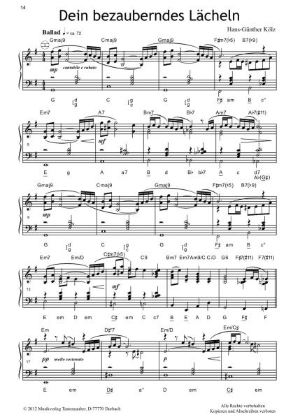 Jazzy Tunes 1, Hans-Günther Kölz, Akkordeon Solo, Standardbass MII, Jazz, Originalkomposition, mittelschwer-schwer, Akkordeon Noten