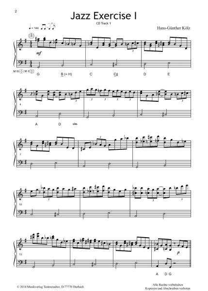 Jazzy Tunes 2, Hans-Günther Kölz, Akkordeon Solo, Standardbass MII, Jazz, Originalkomposition, mittelschwer-schwer, Akkordeon Noten