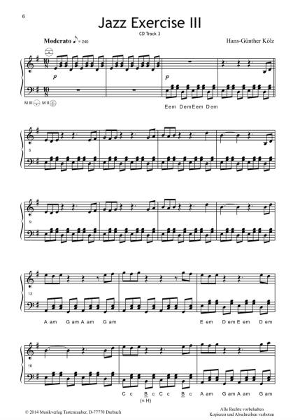 Jazzy Tunes 2, Hans-Günther Kölz, Akkordeon Solo, Standardbass MII, Jazz, Originalkomposition, mittelschwer-schwer, Akkordeon Noten