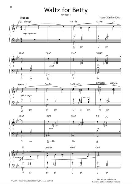 Jazzy Tunes 2, Hans-Günther Kölz, Akkordeon Solo, Standardbass MII, Jazz, Originalkomposition, mittelschwer-schwer, Akkordeon Noten