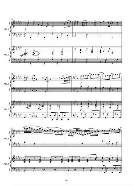Pensamiento, Sebastian Klein, Akkordeon Duo, Melodiebass MIII, schwer, Oberstufe, Wertungsstück, Wettbewerb, Wettbewerbsliteratur, Akkordeon Noten