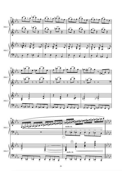 Pensamiento, Sebastian Klein, Akkordeon Duo, Melodiebass MIII, schwer, Oberstufe, Wertungsstück, Wettbewerb, Wettbewerbsliteratur, Akkordeon Noten