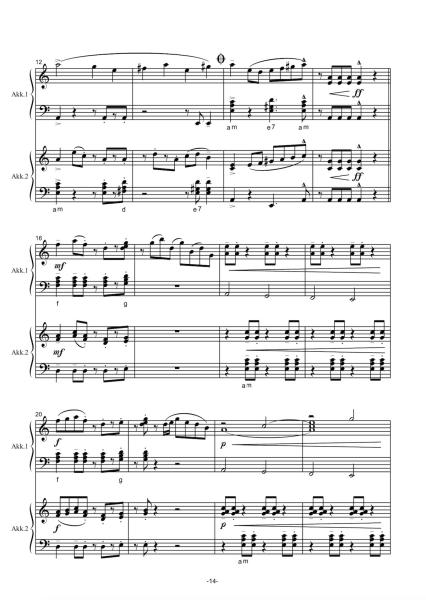 Checkpoint, Hans-Peter Klein, Suite für Akkordeon Duo, Standardbass MII, leicht-mittelschwer, Mittelstufe, Wertungsstück, Wettbewerb, Wettbewerbsliteratur, Akkordeon Noten