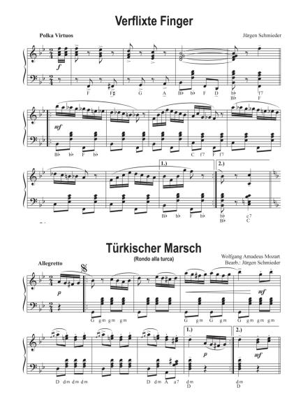 Bravour-Stücke Band 2, Jürgen Schmieder, Solo, Akkordeon Solo mit Standardbass MII, moderne Akkordeonnoten, mittelschwer bis schwer