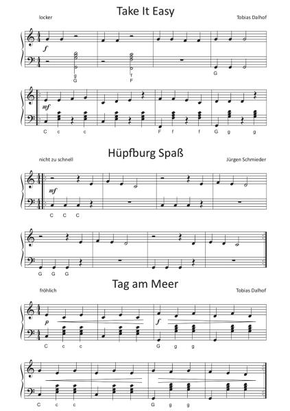 Take It Easy, Jürgen Schmieder, Tobias Dalhof, Akkordeon Solo, Standardbass MII, sehr leicht-leicht, 2. Stimme, Hohner XS, Wettbewerb, Wertungsspiel, Elementarstufe, Akkordeon Noten
