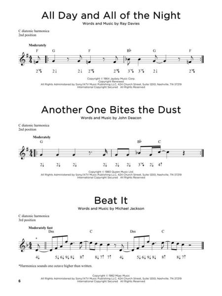 The Ultimate Harmonica Songbook, Diatonische Mundharmonika in C-Stimmung, Blues Harp, Spielheft, Soloband, mittelschwer, Rock- & Pop-Klassiker, Folk Songs, Evergreens, Klassiker, Weihnachtslieder, Mundharmonika Noten, Probeseite