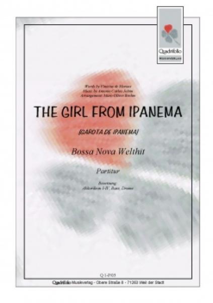 The Girl From Ipanema, Antonio Carlos Jobim,  Vinicius de Moraes, Marc-Oliver Brehm, Bossa Nova, Akkordeonorchester, Welthit, Brasilien, mittelschwer, Akkordeon Noten