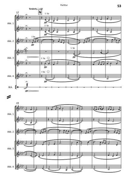 The Kingdoms, Ian Watson, Akkordeon-Orchester, Suite in 4 Sätzen, Wettbewerbsstück, Wertungsspiel, Wettbewerbsliteratur, Höchststufe, sehr schwer, Auftragskomposition, Originalkomposition, Originalmusik, Orchesternoten, Musiknoten, Akkordeon Noten, Einbli