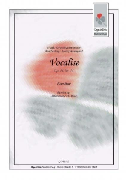 Vocalise Op. 34, Nr. 14, Sergej Rachmaninow, Andrej Baumgard, Akkordeon-Orchester, mittelschwer, Akkordeon Noten