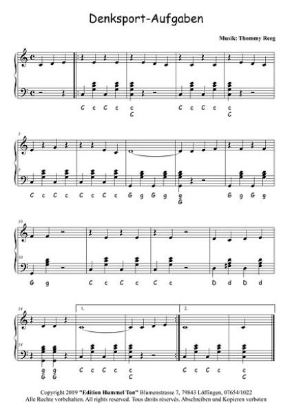 Volltreffer Band 1, Thommy Reeg, Akkordeon-Solo, Standardbass MII, Spielheft, Soloband, sehr leicht, Anfänger, erste Spielstücke, 3-Tonraum, 5-Tonraum, Akkordeonunterricht, Akkordeon Noten, Akkordeon spielen lernen, Probeseite