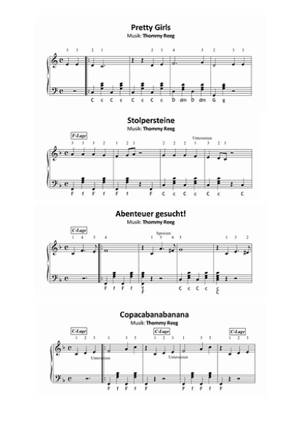 Volltreffer Band 2, Thommy Reeg, Akkordeon-Solo, Standardbass MII, Spielheft, Soloband, sehr leicht, Anfänger, erste Spielstücke, Oktavraum, Akkordeonunterricht, Akkordeon Noten