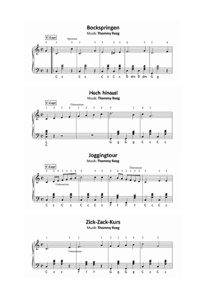 Volltreffer Band 2, Thommy Reeg, Akkordeon-Solo, Standardbass MII, Spielheft, Soloband, sehr leicht, Anfänger, erste Spielstücke, Oktavraum, Akkordeonunterricht, Akkordeon Noten