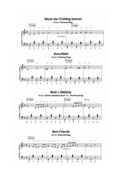 Volltreffer Band 2, Thommy Reeg, Akkordeon-Solo, Standardbass MII, Spielheft, Soloband, sehr leicht, Anfänger, erste Spielstücke, Oktavraum, Akkordeonunterricht, Akkordeon Noten
