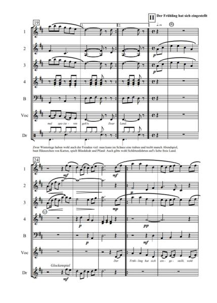 Früh links erwachen, Winfried Funda, Medley. Akkordeon-Orchester, ​es darf mitgesungen werden, mittelschwer, Akkordeon Noten, Ansichtsseite