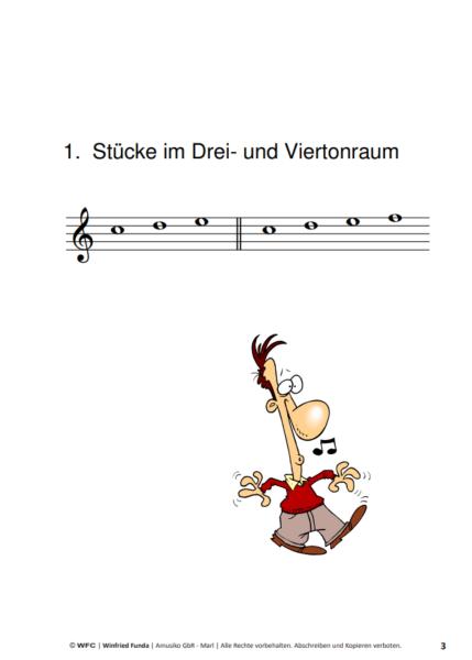 Step by Step, Winfried Funda, Altblockflöte, Spielheft, Soloband, Anfänger, Einsteiger, Flöte spielen lernen, 28 leichte Spielstücke, mit Online-Audio, sehr leicht-leicht, Originalkompositionen, Originalmusik, Noten für Flöte, Beispielseite