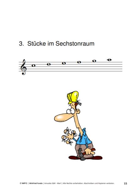 Step by Step, Winfried Funda, Altblockflöte, Spielheft, Soloband, Anfänger, Einsteiger, Flöte spielen lernen, 28 leichte Spielstücke, mit Online-Audio, sehr leicht-leicht, Originalkompositionen, Originalmusik, Noten für Flöte, Ansichtsseite
