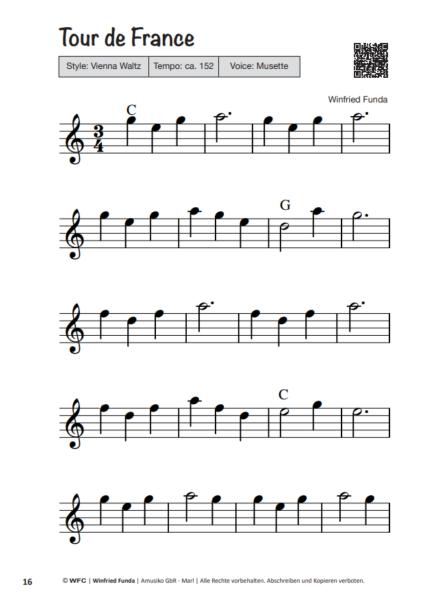 Step by Step, Winfried Funda, Altblockflöte, Spielheft, Soloband, Anfänger, Einsteiger, Flöte spielen lernen, 28 leichte Spielstücke, mit Online-Audio, sehr leicht-leicht, Originalkompositionen, Originalmusik, Noten für Flöte, Notenbeispiel