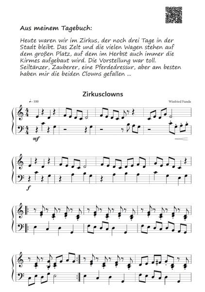Aus meinem Tagebuch, Winfried Funda, Klavier-Solo, Piano-Solo, Spielheft, Soloband, musikalische Begebenheiten, 10 Klavierstücke, Etüden, leicht-mittelschwer, Klavier Noten, Originalkompositionen, Originalmusik, Klavier spielen lernen, Beispielseite