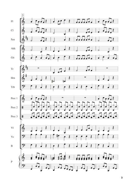 Lucky Luke im Wilden Westen, Winfried Funda, Kunterbuntes Orchester, Originalkomposition, inkl. Online-Audio, leicht, Noten für Schulorchester, Probeseite