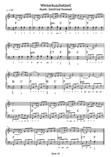 Welcome To The Winter Wonderland, Gottfried Hummel, Klavier-Solo, Piano-Solo, Keyboard-Solo, Akkordeon-Solo, Spielheft, Soloband, 10 winterliche Stücke, leicht, Originalkompositionen, Originalmusik, Klavier Noten, Piano Noten, Keyboard Noten, Akkordeon No