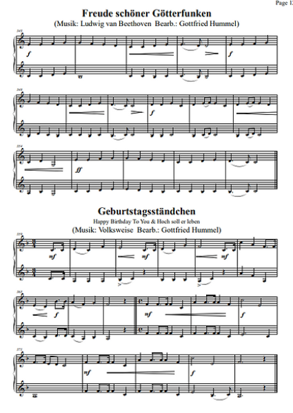 You and me and a Simple Melody, Gottfried Hummel, Spielheft, Blasmusik-Duo Melodieinstrumente in B, Klavierstimme ad lib., Duoband, Kammermusikband, Traditionals, Volksweisen, sehr leicht, Grad 1, erstes Zusammenspiel, Blasmusik Noten, Kammermusik Noten,