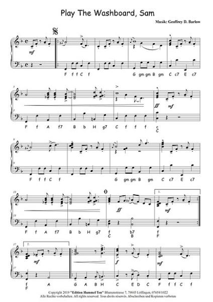 Zydeco Party, Geoffrey D. Barlow, Akkordeon-Solo, Standardbass MII, Spielheft, Soloband, Cajun-Stil, Louisiana, mittelschwer, Akkordeon Noten, Originalkompositionen, Probeseite