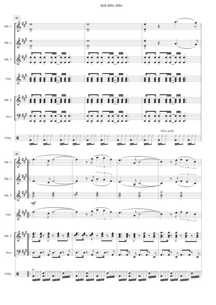 Que Sera, Sera (Whatever Will Be, Will Be), Ray Evans, Jay Livingston, Doris Day, Michael van Boxel, Akkordeon-Orchester, für kleine Besetzung geeignet, Tophit, Megahit, Filmmusik, Popsong, Partysong, leicht-mittelschwer, Akkordeon Noten, Unterhaltungsmus