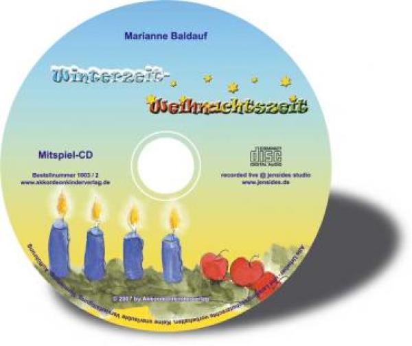Winterzeit - Weihnachtszeit, Marianne Baldauf, Akkordeon-Solo, beiliegender 5-stimmiger Ensemble-Satz, Spielheft, Adventslieder, Winterlieder, Weihnachtslieder, sehr leicht-leicht, Akkordeon Noten