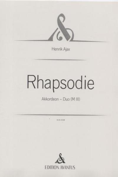 Rhapsodie, Akkordeon-Duo, Melodiebass MIII, Freebass, dreisätzig, zeitgenössische Tonsprache, Originalkomposition, Originalmusik, sehr schwer, anspruchsvoll, Konzertakkordeonisten, Studentinnen, Studenten, Professionals, Akkordeon Noten, Cover